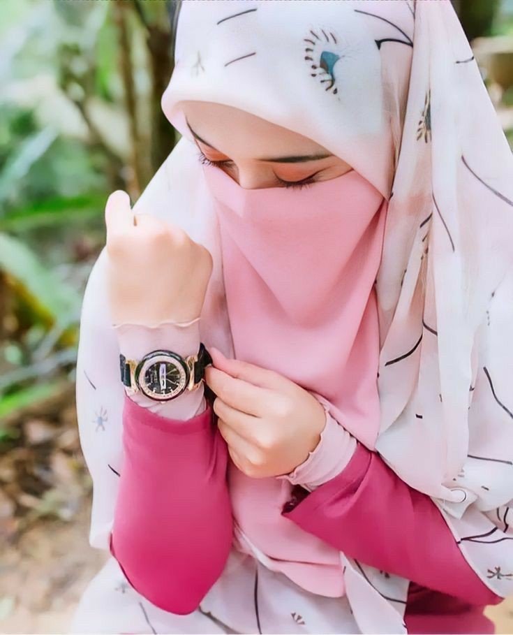 hidden face islamic girl stylish instagram hijab dp