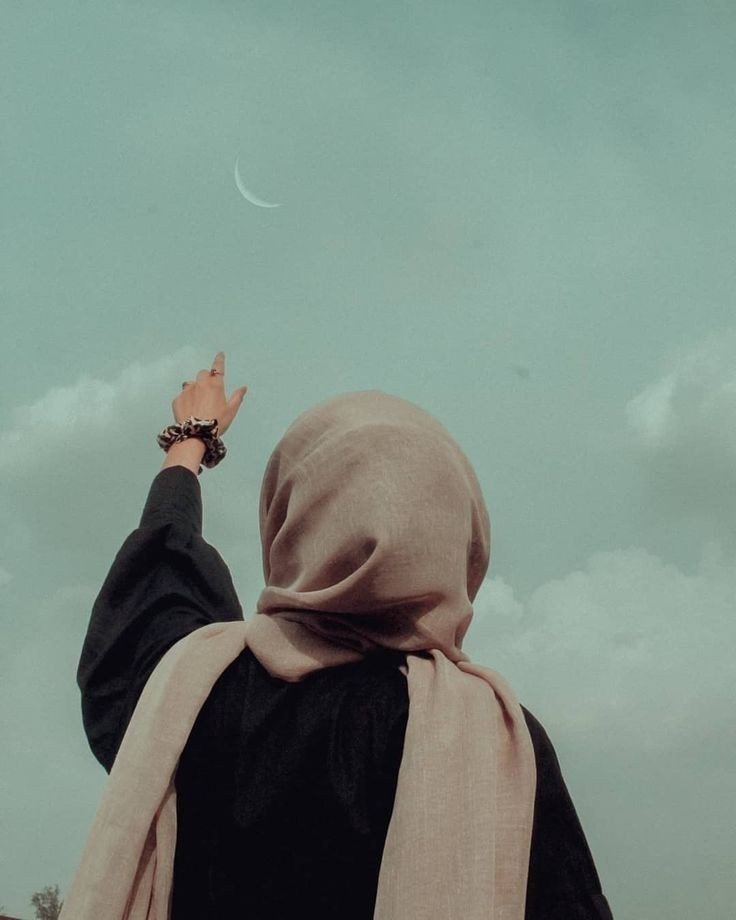 hidden face islamic girl stylish instagram hijab dp