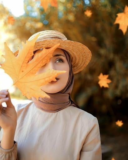 stylish instagram hijab dp with emoji
