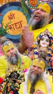 Premanand Ji Maharaj with Radha Krishna 4K Wallpaper (24)