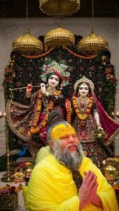 Premanand Ji Maharaj with Radha Krishna 4K Wallpaper (26)