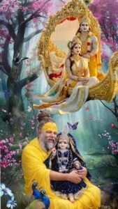 Premanand Ji Maharaj with Radha Krishna 4K Wallpaper (30)
