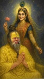 Premanand Ji Maharaj with Radha Krishna 4K Wallpaper (34)