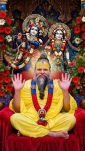 Premanand Ji Maharaj with Radha Krishna 4K Wallpaper (46)