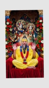 Premanand Ji Maharaj with Radha Krishna 4K Wallpaper (7)